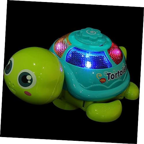 BESPORTBLE Dekoratives Schildkrötenspielzeug für Babys mit Musiklicht Interaktive Kunststoff Schildkröte Fördert Kognitive Fähigkeiten für Kinder mit Beweglichen Rädern für Spielspaß von BESPORTBLE