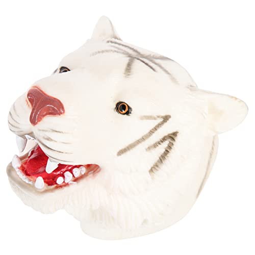 BESPORTBLE Eltern Junge Mädchen Interaktion Handpuppe Weißer Tiger Kreatives Lernspielzeug Für Realistische Tierhandpuppe Für Puppenspiele Cosplay Und Rollenspiele von BESPORTBLE