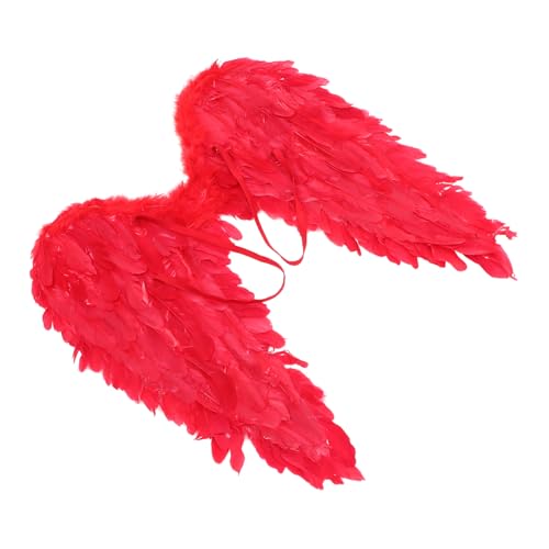 BESPORTBLE Engelsfedern Flügel Rote Federflügel Kostüm Accessoire für Damen Party Dekoration Leicht und Langlebig von BESPORTBLE