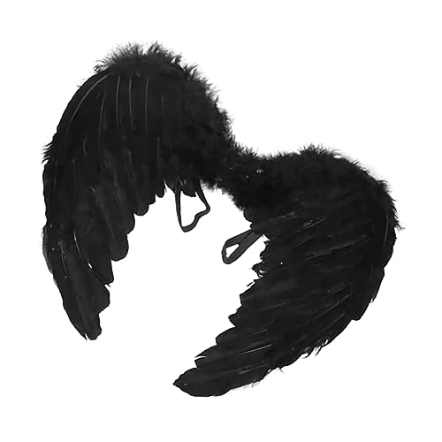BESPORTBLE Engelsflügel Für Schwarze Federflügel Für Cosplay Karneval Halloween Für Kostümpartys Bühnenaufführungen von BESPORTBLE