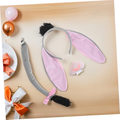 BESPORTBLE Esel Kostüm mit Verstellbarem Stirnband Weichen Schlappohren und Komfortabel für Rollenspiel Geburtstagsfeier Halloween und Tierkostüm Zubehör von BESPORTBLE