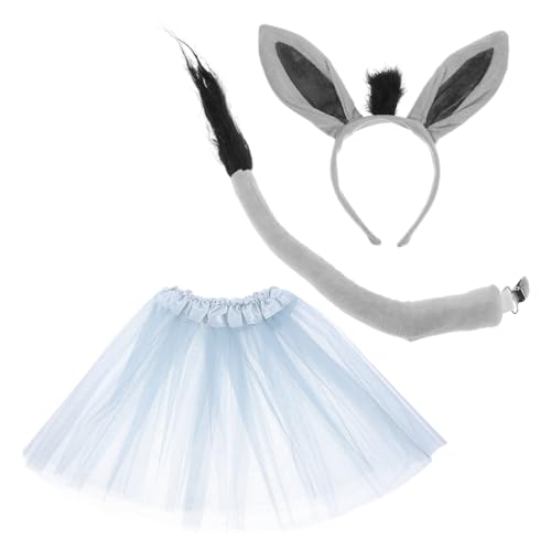 BESPORTBLE Eselohren Tutu und Halloween Tierkostüm für Erwachsene für Kostümpartys und Geburtstagsfeiern Leicht zu Reinigen von BESPORTBLE