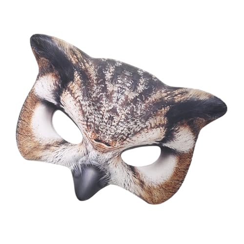 BESPORTBLE Eulenmaske Für Halloween Tiermaske Für Maskerade Und Kostümparty Braune Halbmaske Für Männer Und Frauen Als Requisite Für Kostüm Events von BESPORTBLE