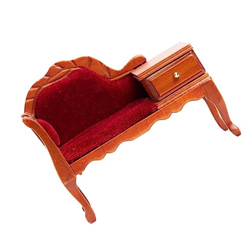 BESPORTBLE Exquisites Mini Sofa mit Schublade für Puppenhaus Zartes Möbelstück für Romantische und Warme Räume für DIY Projekte und Modellliebhaber BESPORTBLE Exquisites Mini Sofa mit Schublade für Puppenhaus Zartes Möbelstück für Romantische und Warme Räume für DIY Projekte und Modellliebhaber von BESPORTBLE