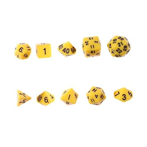 BESPORTBLE Polyederwürfel Mit Acryl-würfeln Zahlenwürfel Für Brettspiele Tischspiele Und Partys Klare Zahlenmuster Und Leuchtende Farben von BESPORTBLE