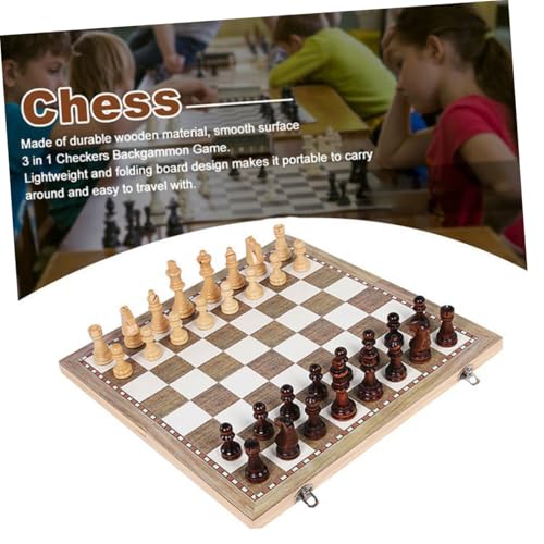 BESPORTBLE Faltbares Multifunktionales West Chess für Tragbares Internationales Schachbrett mit Praktischem Design für Anfänger und Familien von BESPORTBLE