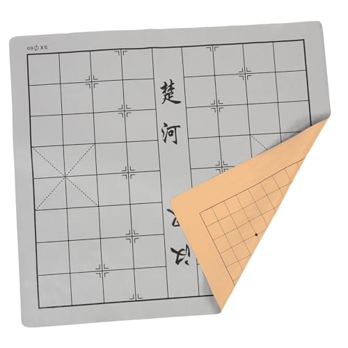 BESPORTBLE Faltbares Schachbrett Aus PU Doppelseitiges Schach Und Go Tragbares Und Dickes Design Für Schachspiele Mit Zufälliger Farbenwahl Der Schachseite von BESPORTBLE