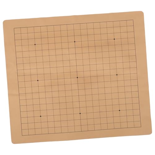 BESPORTBLE Faltbares Schachbrett aus Leder Doppelseitiges Schachspiel für Unterwegs Schachzubehör für Reisen und Familienaktivitäten Schachfiguren Zufällige Farbe Zufällige Zufällige Farbe von BESPORTBLE