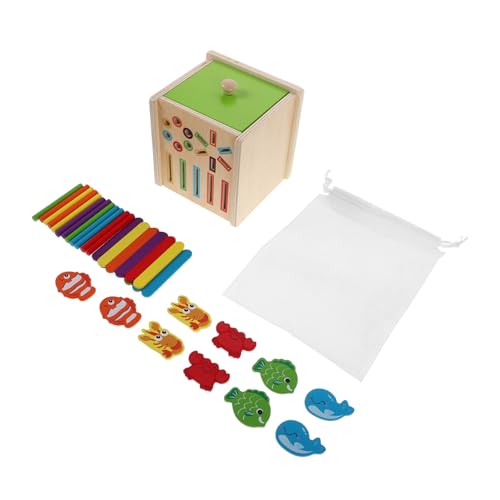 BESPORTBLE Farb Formerkennung Handliche Lernpuzzle für Kleinkinder Fördert Hand-Auge-koordination und Kognitive Entwicklung mit Robustem Naturmaterial von BESPORTBLE