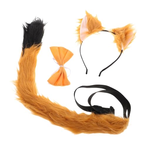BESPORTBLE Faux Fuchsohren Set für Teiliges Cosplay Zubehör mit Stirnband und für Halloween Schulaufführungen und Rollenspiele Weiches Langlebiges Material von BESPORTBLE