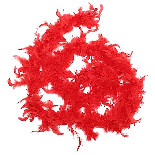 BESPORTBLE Federstreifendekoration Rote Truthahnboa Boa für Frauen schnell Kostüme für Frauen Boas für Party Hochzeitsdeko Boa nähen Boa-Kleidung Boa-Flapper-Zubehör DIY-Boa von BESPORTBLE