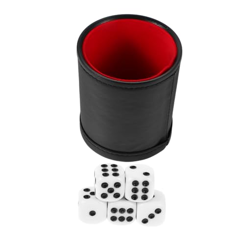 BESPORTBLE Felt Lined Dice Shaker Cup Leiser Würfelbecher aus PU Leder für Barspiele Familienfeiern und Partys für Halloween Weihnachten und Geburtstagsfeiern Vielseitiges Würfelspielzubehör BESPORTBLE Felt Lined Dice Shaker Cup Leiser Würfelbecher aus PU Leder für Barspiele Familienfeiern und Partys für Halloween Weihnachten und Geburtstagsfeiern Vielseitiges Würfelspielzubehör von BESPORTBLE