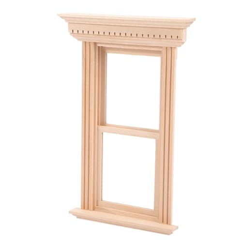 BESPORTBLE Fensterrahmen Für Puppenhaus DIY Holzfenstermodell Leeres Fenster Für Puppenhaus Zubehör Für Kreative Bastelprojekte Und Modellbau von BESPORTBLE