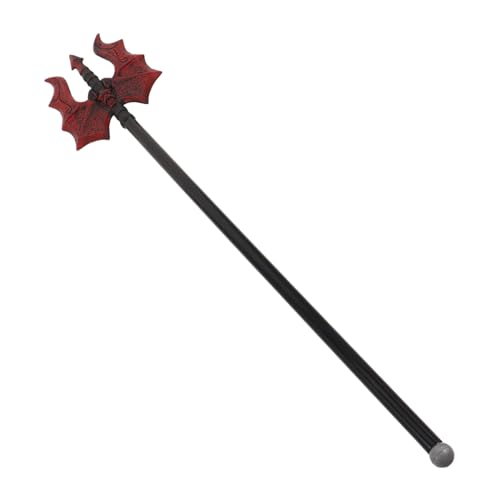 BESPORTBLE Flammen-dreizack- Horror Halloween Requisiten Halloween-feuerfeuer Jafar-Mitarbeiter Halloween-herzstück- Gefälschte Heugabel Beleuchtete Halloween-Dekorationen Plastik von BESPORTBLE