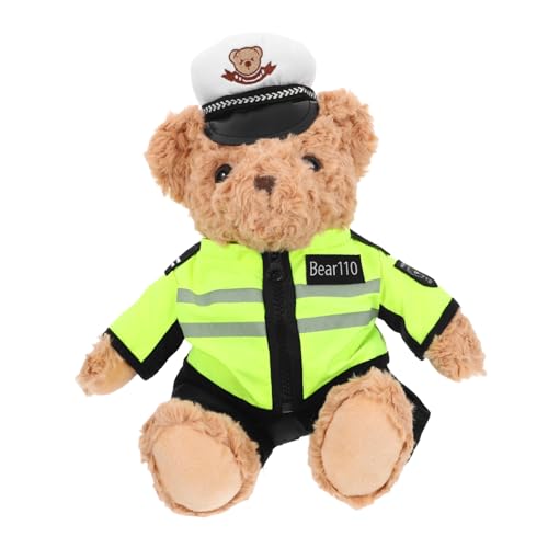 BESPORTBLE Flauschiges Polizeibär Plüschtier und Süß für Kleinkinder Fördert Verkehrssicherheit Perfekter Begleiter für Jungen und Mädchen von BESPORTBLE