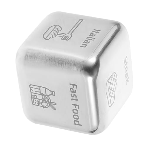 BESPORTBLE Food Decision Dice aus Edelstahl Langlebiger Kreativer Essensentscheider mit Abgerundeten Ecken Kompakt für Unterhaltsame Dinner Entscheidungen zum Jubiläum und Abendgestaltung BESPORTBLE Food Decision Dice aus Edelstahl Langlebiger Kreativer Essensentscheider mit Abgerundeten Ecken Kompakt für Unterhaltsame Dinner Entscheidungen zum Jubiläum und Abendgestaltung von BESPORTBLE