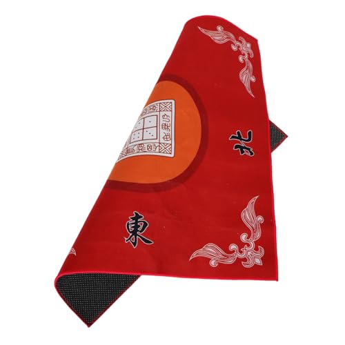 BESPORTBLE Gaming Tablecloth für Mahjong und Kartenspiele Rote Filz Tischdecke Dicke rutschfeste Spielmatte für Optimale Spielbedingungen von BESPORTBLE