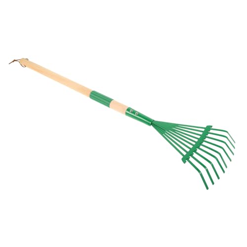 BESPORTBLE Gartenharke mit Abnehmbarem Holzgriff Kleine Metallharke für Geeignet für Freien Perfektes Gartenspielzeug für Junge von BESPORTBLE