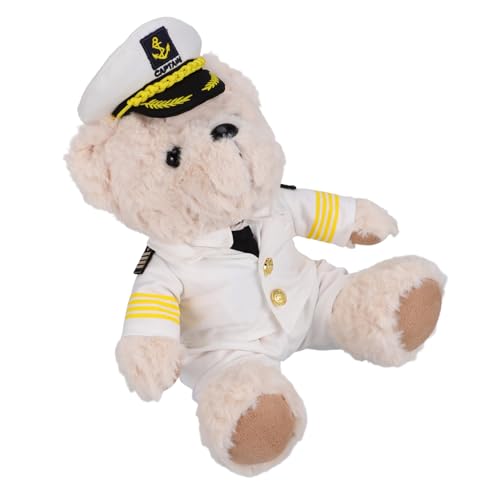 BESPORTBLE Gefüllter Bärenplüschspielzeug Captain Bären Puppe Weiche Und Kuschelige Plüsch Niedliche Tierplüschgefüllte Tier Für Heimschlafzimmer Dekoration von BESPORTBLE