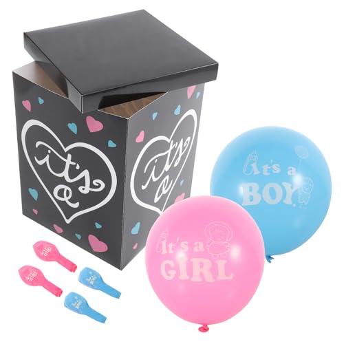 BESPORTBLE Gender Reveal Party Papierbox mit Blau pinken Ballons Schwarzer Karton Shower Dekoration für Junge oder Mädchen Einzigartiges Design für Überraschungsparty BESPORTBLE Gender Reveal Party Papierbox mit Blau pinken Ballons Schwarzer Karton Shower Dekoration für Junge oder Mädchen Einzigartiges Design für Überraschungsparty von BESPORTBLE