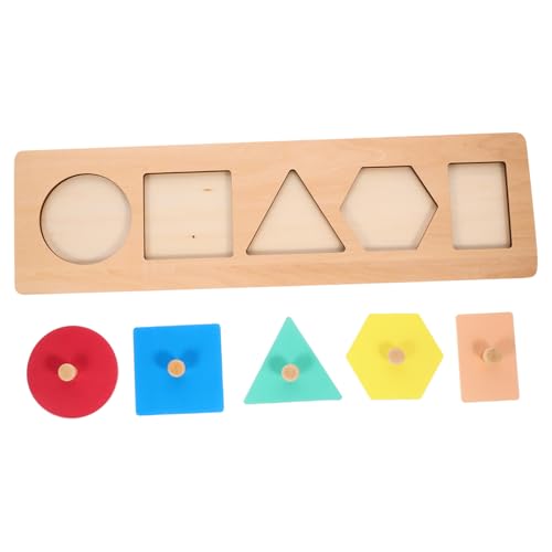 BESPORTBLE Geometrisches Form Puzzle Für Kognitive Entwicklung Sensorisches Brettspiel Formen Und Farben Pädagogisches Montessori Lernspielzeug Für Vorschulkinder von BESPORTBLE