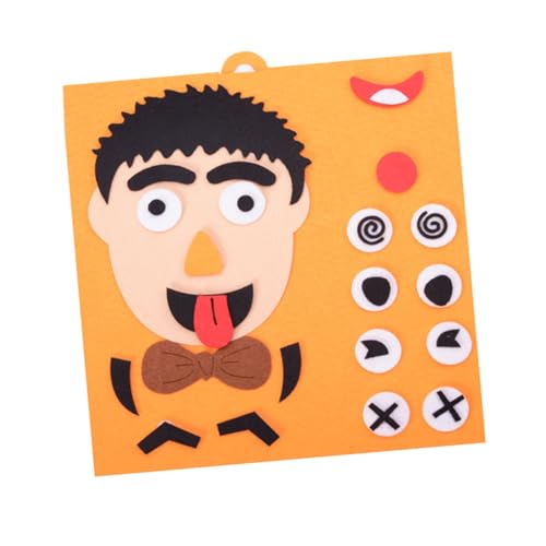 BESPORTBLE Gesichtspuzzle aus Lustiges Ausdruckspuzzle Frühkindliches Lernspiel Handliches DIY Set für Jungen Fördert Hand-Auge-koordination und Emotionale Wahrnehmung von BESPORTBLE