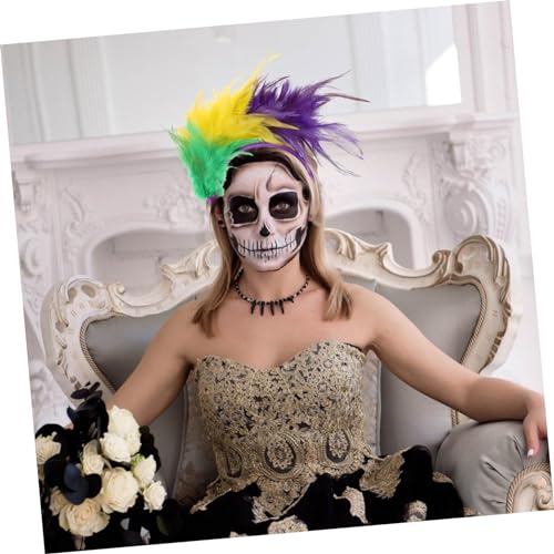 BESPORTBLE Glitzernde Damen Karnevalsmaske Farben mit Federschmuck Haarreif und Flauschigem Schal Teiliges Set für Karneval Party Kostüm Maskenball Verkleidung BESPORTBLE Glitzernde Damen Karnevalsmaske Farben mit Federschmuck Haarreif und Flauschigem Schal Teiliges Set für Karneval Party Kostüm Maskenball Verkleidung von BESPORTBLE