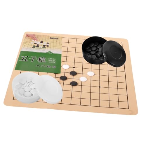 BESPORTBLE Go Schach aus Holz für Erwachsene Tragbares Go Brettspiel mit Robusten Schwarzen und Weißen Leichtes Langlebiges Design für Indoor und Outdoor und Trainingsspiel von BESPORTBLE