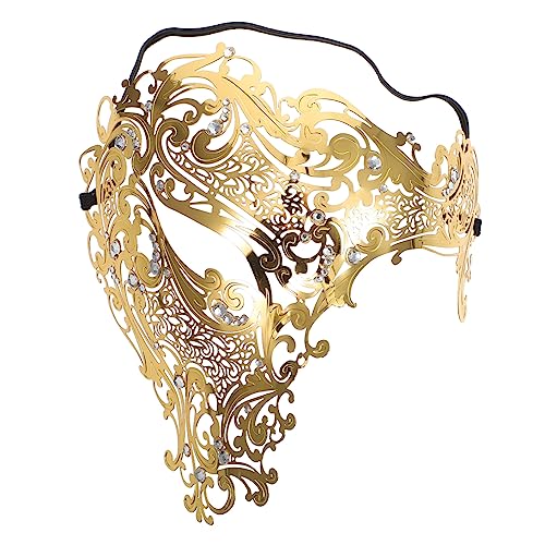 BESPORTBLE Goldene Metall Halbgesichtsmaske Für Partys Performance Requisite Für Maskenball Kostümparty Mit Funkelnden Details Für Fotos BESPORTBLE Goldene Metall Halbgesichtsmaske Für Partys Performance Requisite Für Maskenball Kostümparty Mit Funkelnden Details Für Fotos von BESPORTBLE