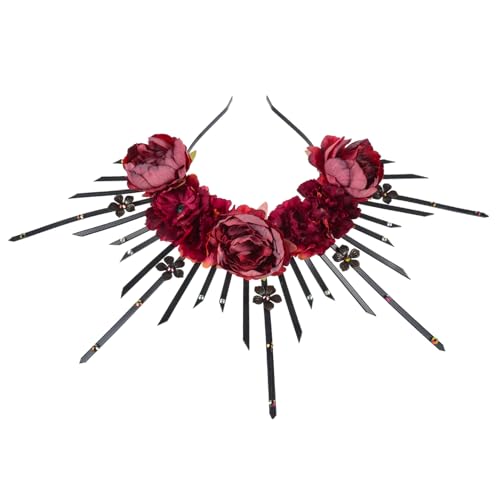BESPORTBLE Gothic Blumen Stirnband Damen Schwarzes Blumenhaarband mit Gotischem Design Langlebiges Cosplay Accessoire für Halloween Party Karneval und Bühnenauftritte Eleganter Brautschmuck BESPORTBLE Gothic Blumen Stirnband Damen Schwarzes Blumenhaarband mit Gotischem Design Langlebiges Cosplay Accessoire für Halloween Party Karneval und Bühnenauftritte Eleganter Brautschmuck von BESPORTBLE