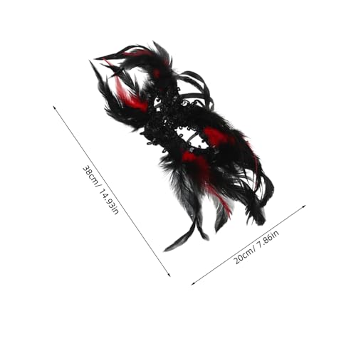 BESPORTBLE Gothic Damen Halbgesichts Party Maske mit Federn und Pailletten Dekoratives Cosplay Zubehör für Halloween Karneval und Maskenball BESPORTBLE Gothic Damen Halbgesichts Party Maske mit Federn und Pailletten Dekoratives Cosplay Zubehör für Halloween Karneval und Maskenball von BESPORTBLE