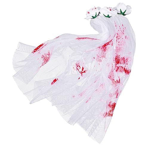 BESPORTBLE Gothic Halloween Schleier mit Kamm Langer Gruseliger Haar Accessoire Dekorativer Schleier für Damen und Mädchen für Halloween Party und Kostüm BESPORTBLE Gothic Halloween Schleier mit Kamm Langer Gruseliger Haar Accessoire Dekorativer Schleier für Damen und Mädchen für Halloween Party und Kostüm von BESPORTBLE