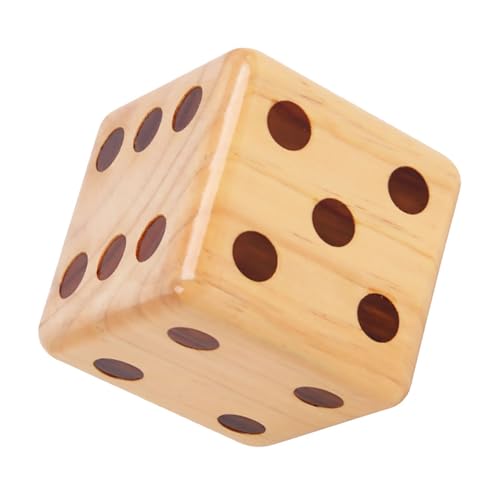 BESPORTBLE Großer Massivholz Würfel Spielwürfel Naturfarben Leichtes Holzspiel für Gesellschaftsspiele Party und Bildungsspielzeug Motorische von BESPORTBLE