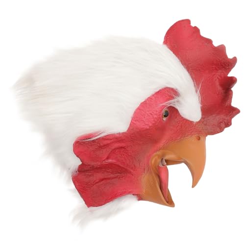 BESPORTBLE Hahnmaske Für Halloween Tier Kopfbedeckung Cosplay Accessoire Party Einfarbig BESPORTBLE Hahnmaske Für Halloween Tier Kopfbedeckung Cosplay Accessoire Party Einfarbig von BESPORTBLE