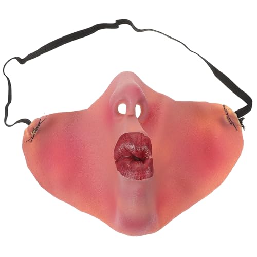 BESPORTBLE Halbe Gesichtsmaske Beängstigend Halloween -dekorationen Party Gruseliges Cosplay Halloween Lustig Menschlich Halloween -kostüm Karneval Halbes Halloween Emulsion von BESPORTBLE