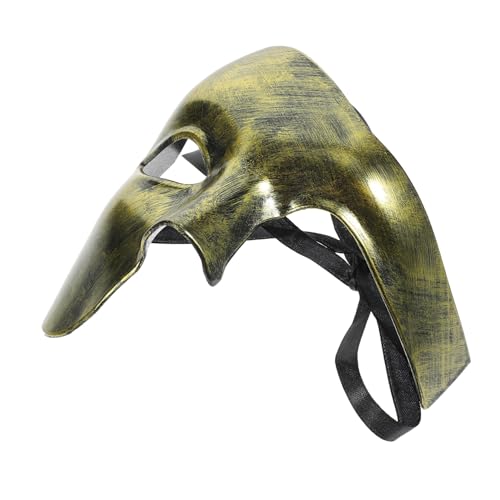 BESPORTBLE Halbgesichts Halloweenmaske Antik Gold Verstellbar mit Bändern Dekoratives Festivalzubehör für Karneval Maskenball und Kostümpartys Multifunktionale Party Requisite von BESPORTBLE
