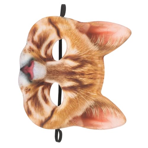BESPORTBLE Halbgesichts Katzenmaske EVA Stoff Lustiges Kostüm Masquerade Halloween Karneval Unisex Partyaccessoire für Damen Herren von BESPORTBLE