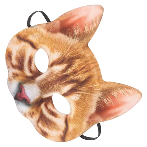 BESPORTBLE Halbgesichts Katzenmaske aus EVA Stoff Unisex Lustige Katzenkostüm Maske für Karneval Halloween Maskenball Kostümparty Zubehör von BESPORTBLE