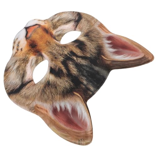 BESPORTBLE Halbgesichts Katzenmaske mit Lustigem Design aus EVA und Stoff Unisex Cosplay Maske für Karneval Halloween Maskenbälle und Kostümpartys Langlebig und Auffällig von BESPORTBLE