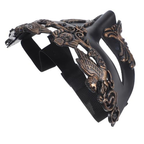 BESPORTBLE Halbgesichts Maske Schwarzem Einzigartige Masquerade Maske mit Kreativem Muster Stabile und Leichte Cosplay Foto Requisite für Halloween Kostüm und Karnevalspartys BESPORTBLE Halbgesichts Maske Schwarzem Einzigartige Masquerade Maske mit Kreativem Muster Stabile und Leichte Cosplay Foto Requisite für Halloween Kostüm und Karnevalspartys von BESPORTBLE