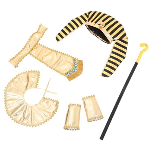 BESPORTBLE Halloween Ägyptisches Kostüm Verkleidung für Partys mit Pharaonen Hut Waist Wrap Halskragen Armstulpen und Schlangenstab Anpassbares und Langlebiges Kostümzubehör für Halloween und BESPORTBLE Halloween Ägyptisches Kostüm Verkleidung für Partys mit Pharaonen Hut Waist Wrap Halskragen Armstulpen und Schlangenstab Anpassbares und Langlebiges Kostümzubehör für Halloween und von BESPORTBLE