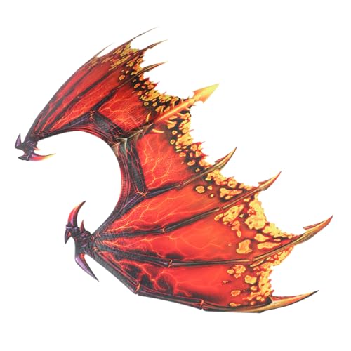 BESPORTBLE Halloween Cosplay Drachenflügel Für Erwachsene Kreative Kostüm Requisiten Vliesstoff Rot Karneval Fasching Halloween Feiern BESPORTBLE Halloween Cosplay Drachenflügel Für Erwachsene Kreative Kostüm Requisiten Vliesstoff Rot Karneval Fasching Halloween Feiern von BESPORTBLE