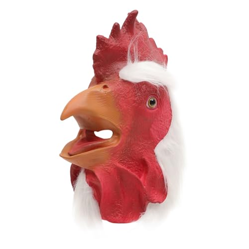 BESPORTBLE Halloween Cosplay Hahnmaske Dekorative Tiermaske Für Partys Und Verkleidungen Weißer von BESPORTBLE