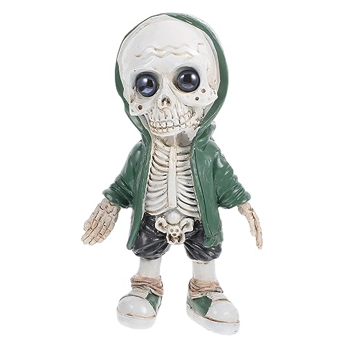 BESPORTBLE Halloween Deko Resin Skelett Figur mit Hoodie Detailreiche Harz Skulptur für Tisch Regal und Party Originelle Horror Deko für Zuhause und Geschenkidee BESPORTBLE Halloween Deko Resin Skelett Figur mit Hoodie Detailreiche Harz Skulptur für Tisch Regal und Party Originelle Horror Deko für Zuhause und Geschenkidee von BESPORTBLE