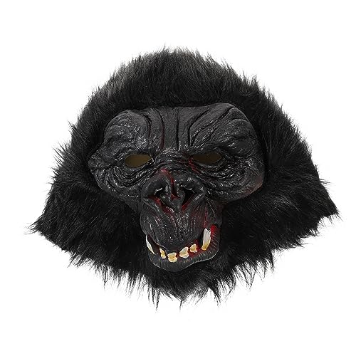 BESPORTBLE Halloween Gorilla Kopfmaske Tierkopf Vollkopf Halloween Party Masquerade Cosplay Maske für Erwachsene Leicht und Bequem für Karneval Kostümfest von BESPORTBLE