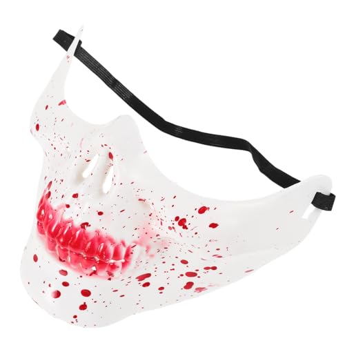 BESPORTBLE Halloween Halbgesichts skelettmaske Rot weiß Realistische Gruselige Cosplay Maske für Halloween Karneval Festival Leicht Anzuziehen Detailreich Gefertigte Schädel Halbmaske BESPORTBLE Halloween Halbgesichts skelettmaske Rot weiß Realistische Gruselige Cosplay Maske für Halloween Karneval Festival Leicht Anzuziehen Detailreich Gefertigte Schädel Halbmaske von BESPORTBLE