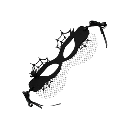BESPORTBLE Halloween Halbgesichtsmaske Damen Spinnenmotiv Leicht und für Halloween Party Cosplay Bühnenauftritt Masquerade Kostüm Zubehör von BESPORTBLE