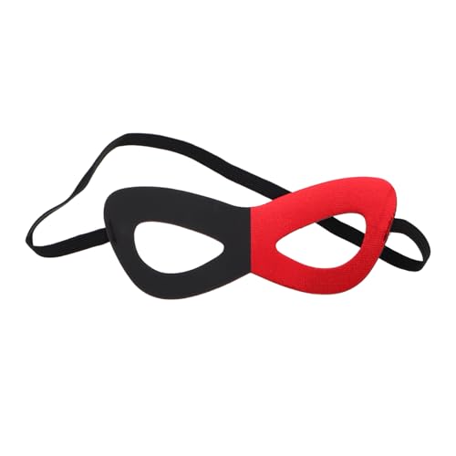 BESPORTBLE Halloween Halbgesichtsmaske Schwarz Rot Clown Maske Für Erwachsene Realistische Maskerade Maske Für Karneval Cosplay Und Kostümparty Für Halloween Events Und Maskenbälle von BESPORTBLE