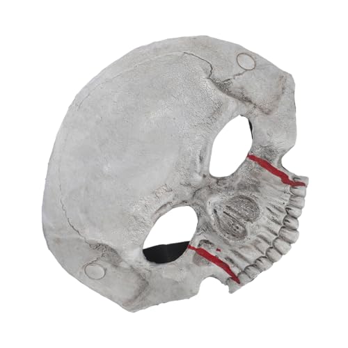 BESPORTBLE Halloween Halbmaske Schädel aus Schaumstoff Atmungsaktiv mit Belüftungslöchern Realistisches Skelett-design für Cosplay Maskerade Horror-partys und Karneval von BESPORTBLE