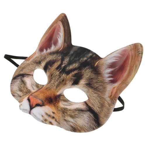 BESPORTBLE Halloween Half Eyes EVA Stoff Unisex Cosplay Gesichtsmaskerade Karneval Fasching Kostümaccessoire Li Cat Stil von BESPORTBLE